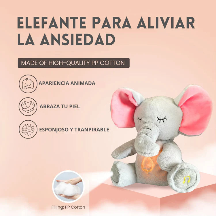 Elefante de Peluche para Relajación y Respiración Guiada